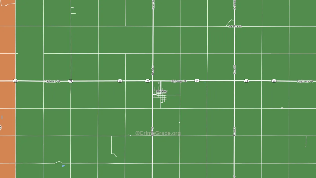 68436, NE Map of Vehicle Theft Rates
