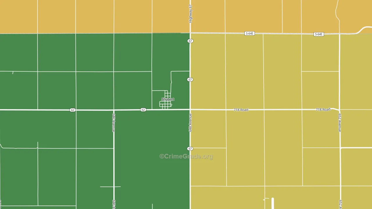 68437, NE Map of Vehicle Theft Rates