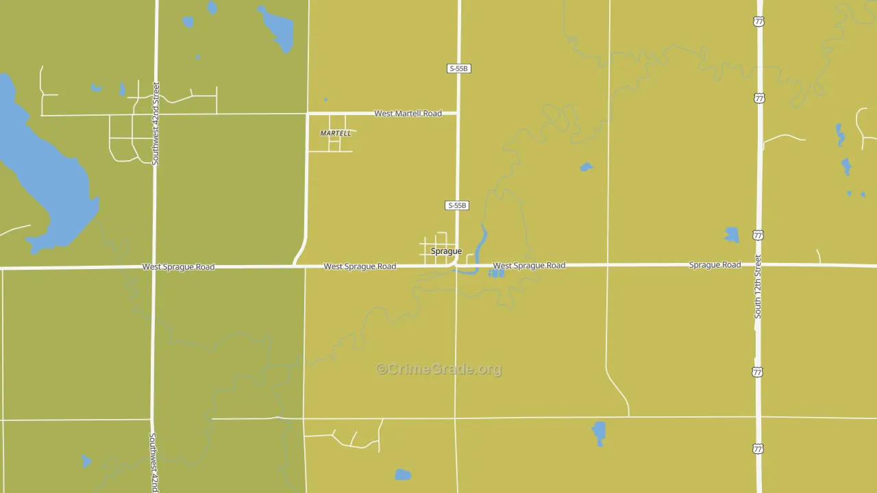 68438, NE Map of Vehicle Theft Rates