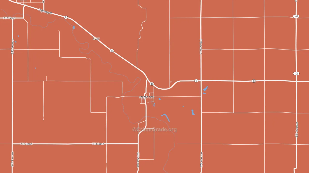 68440, NE Map of Vehicle Theft Rates