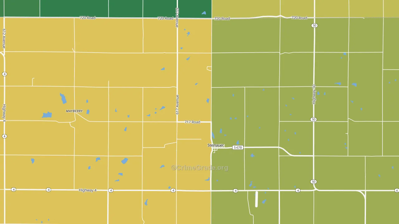 68441, NE Map of Vehicle Theft Rates