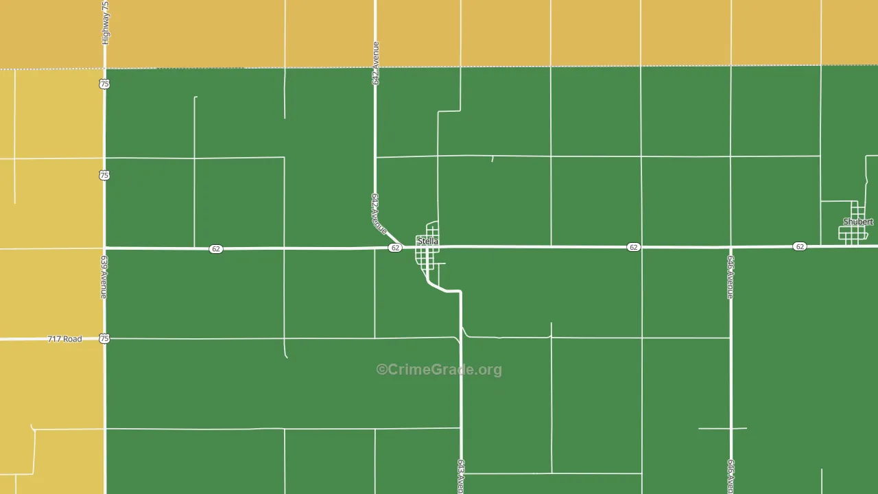 68442, NE Map of Vehicle Theft Rates