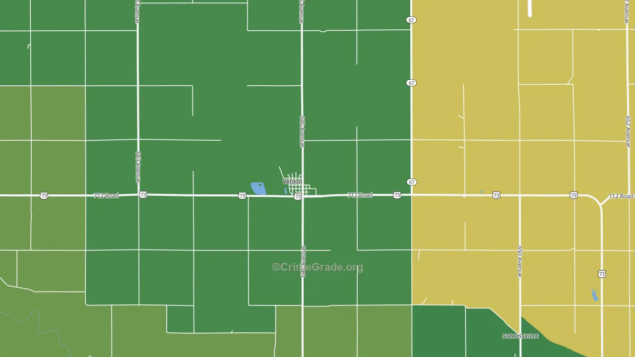 68457, NE Map of Vehicle Theft Rates