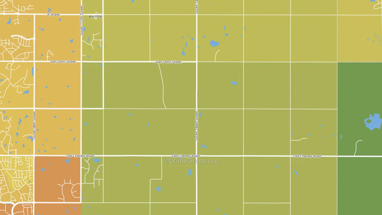 68461, NE Map of Vehicle Theft Rates