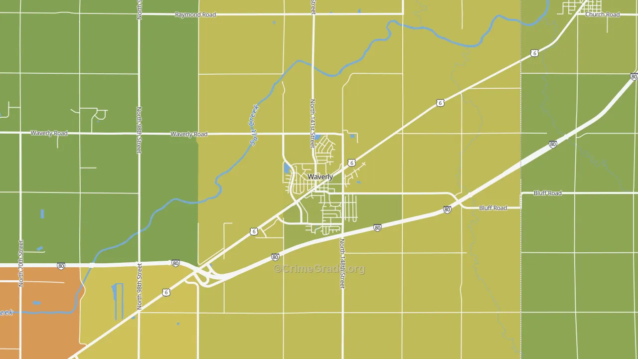 68462, NE Map of Vehicle Theft Rates