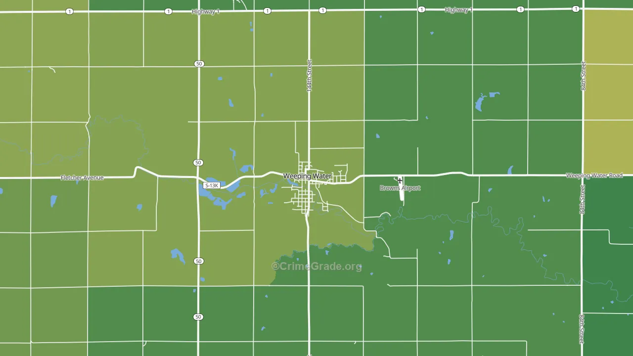 68463, NE Map of Vehicle Theft Rates