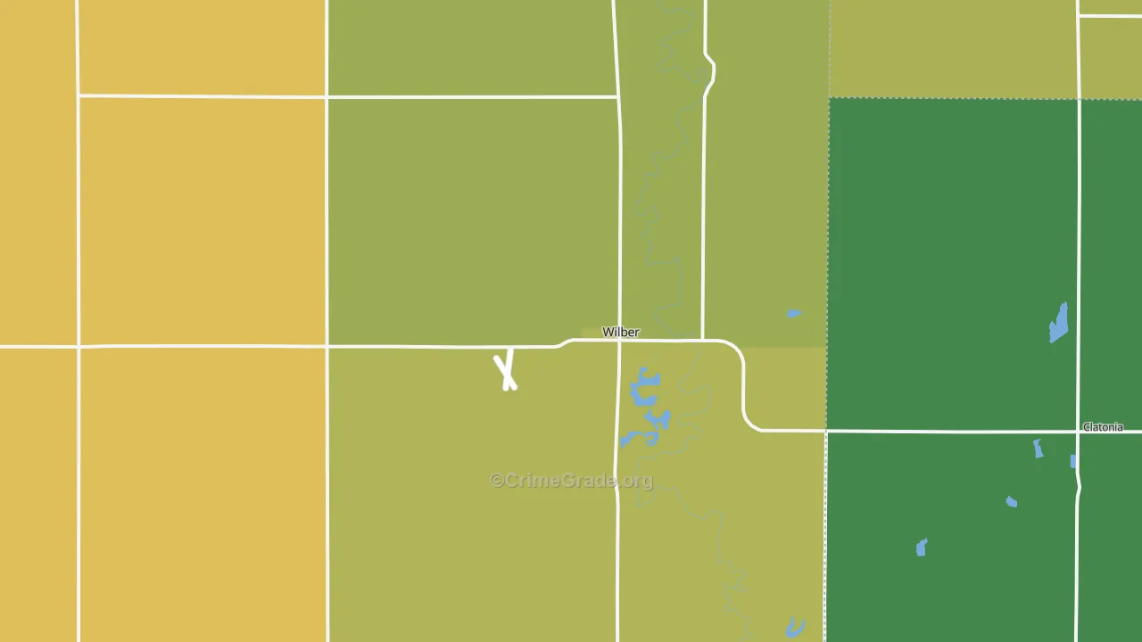 68465, NE Map of Vehicle Theft Rates