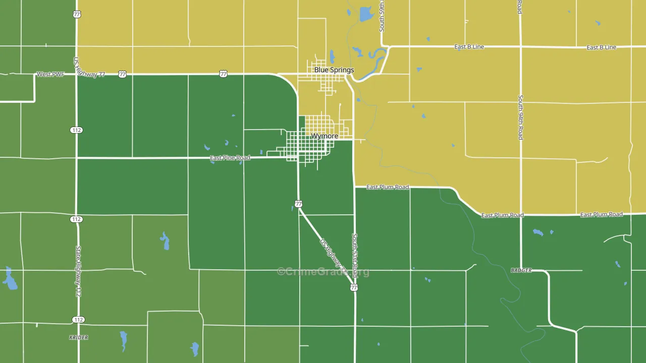 68466, NE Map of Vehicle Theft Rates