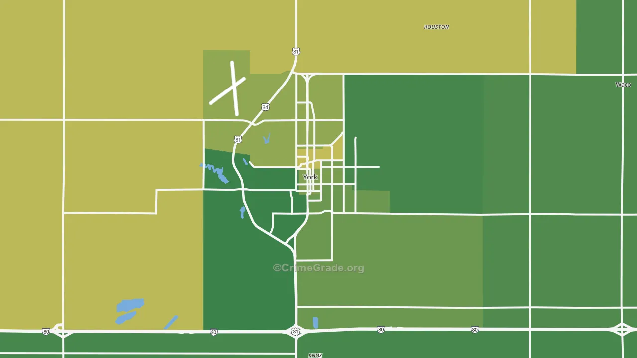 68467, NE Map of Vehicle Theft Rates