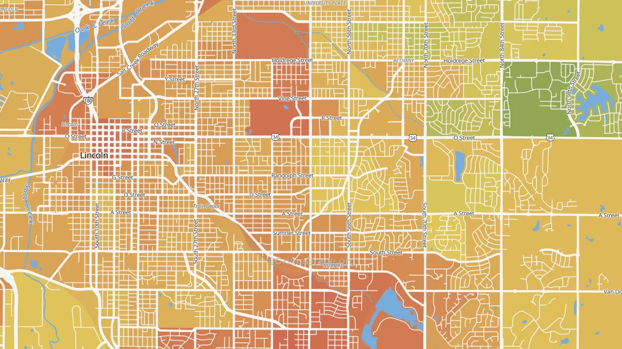 68510, NE Map of Vehicle Theft Rates