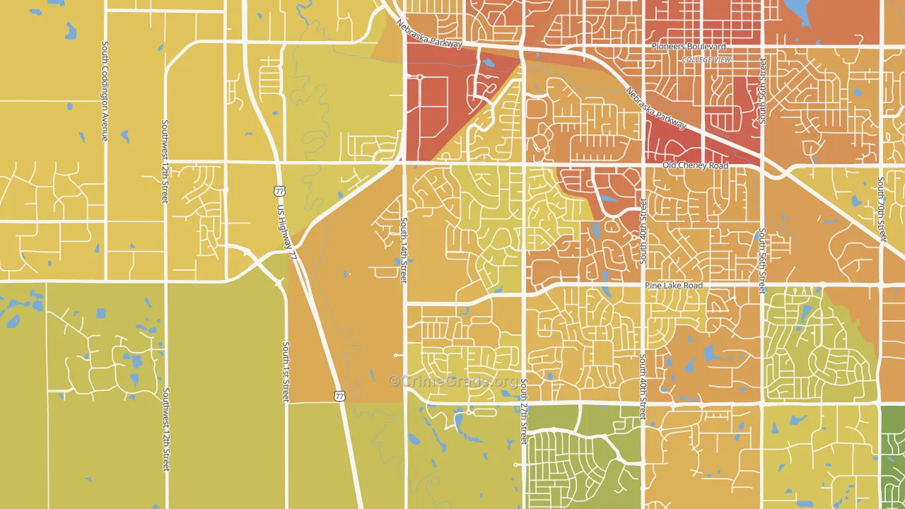 68512, NE Map of Vehicle Theft Rates