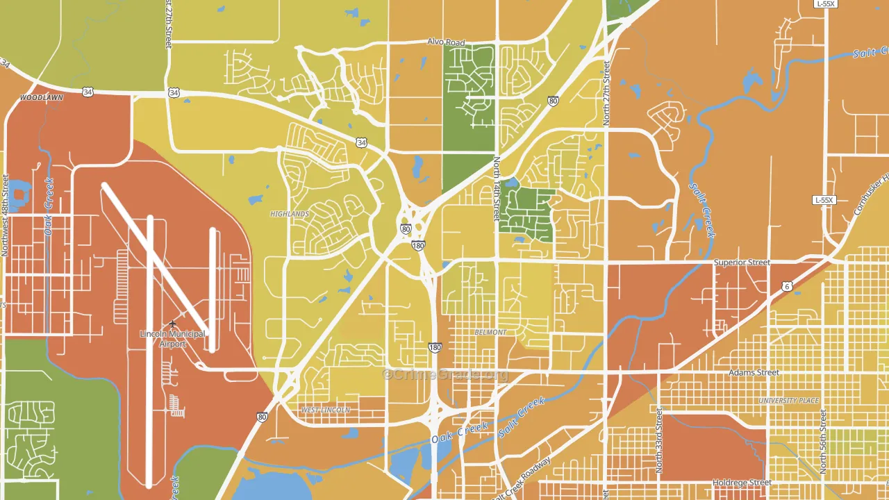 68521, NE Map of Vehicle Theft Rates