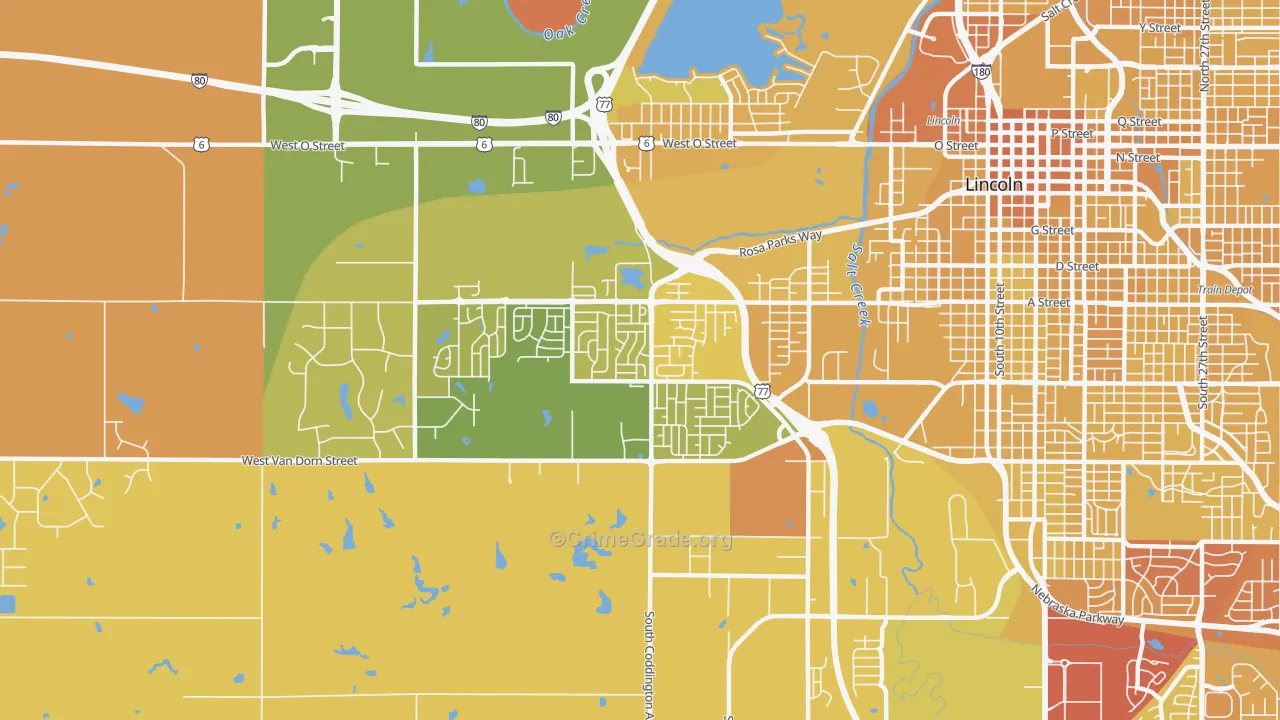 68522, NE Map of Vehicle Theft Rates