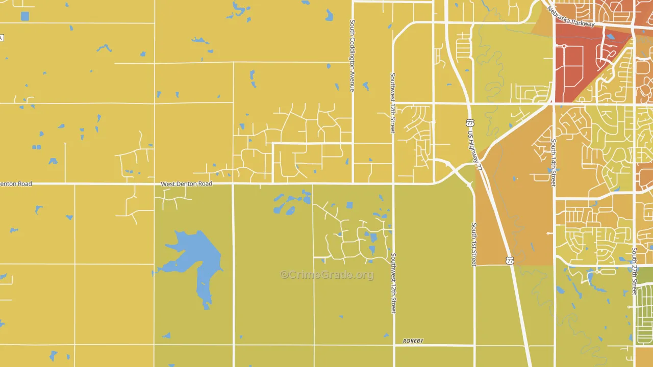 68523, NE Map of Vehicle Theft Rates