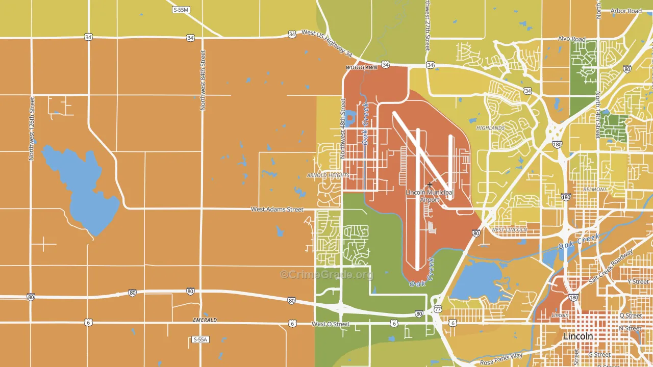 68524, NE Map of Vehicle Theft Rates