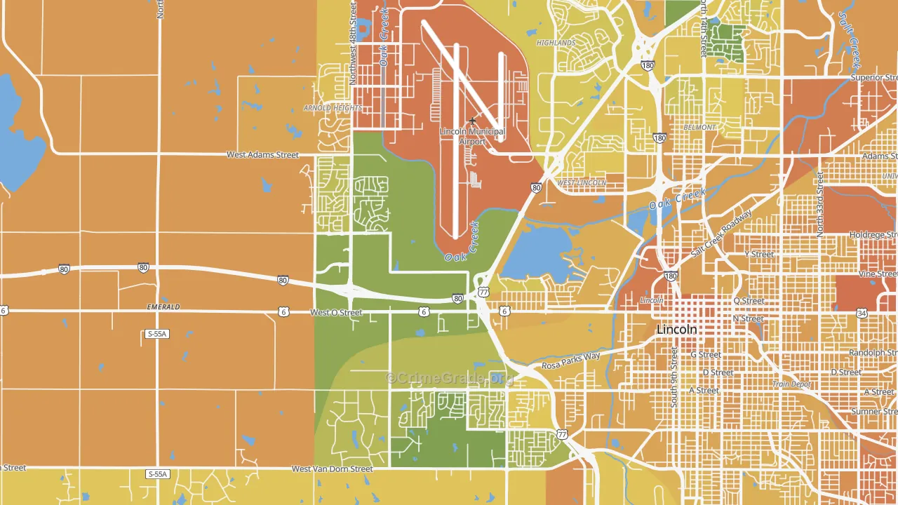 68528, NE Map of Vehicle Theft Rates