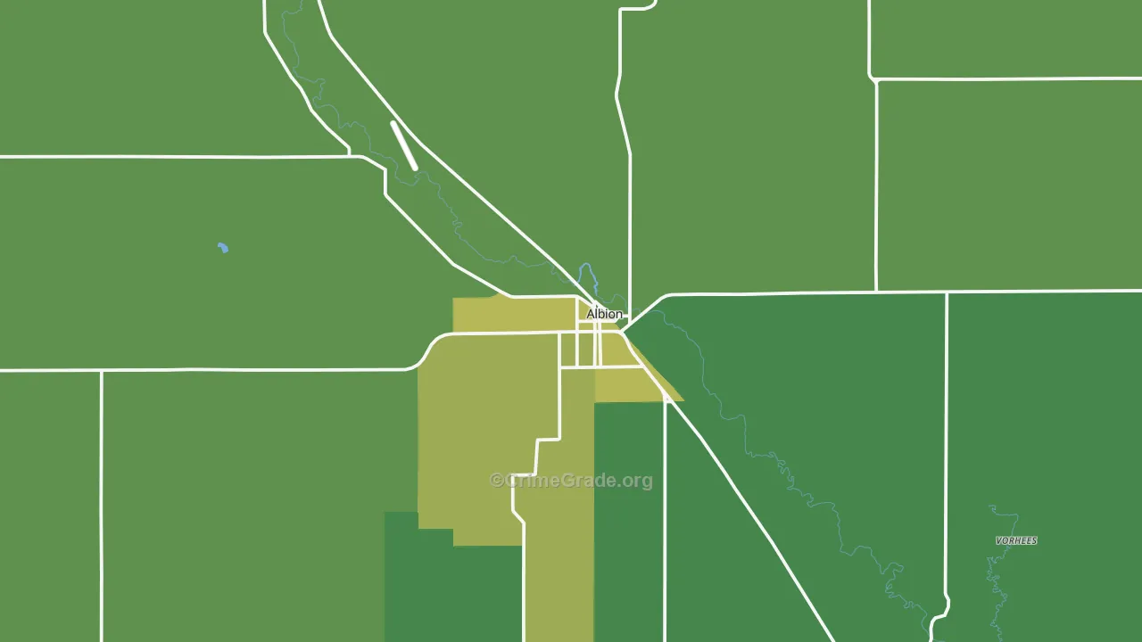 68620, NE Map of Vehicle Theft Rates