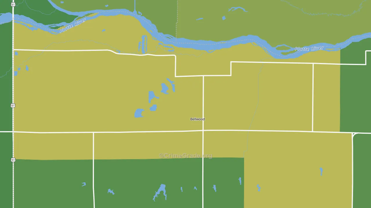 68624, NE Map of Vehicle Theft Rates