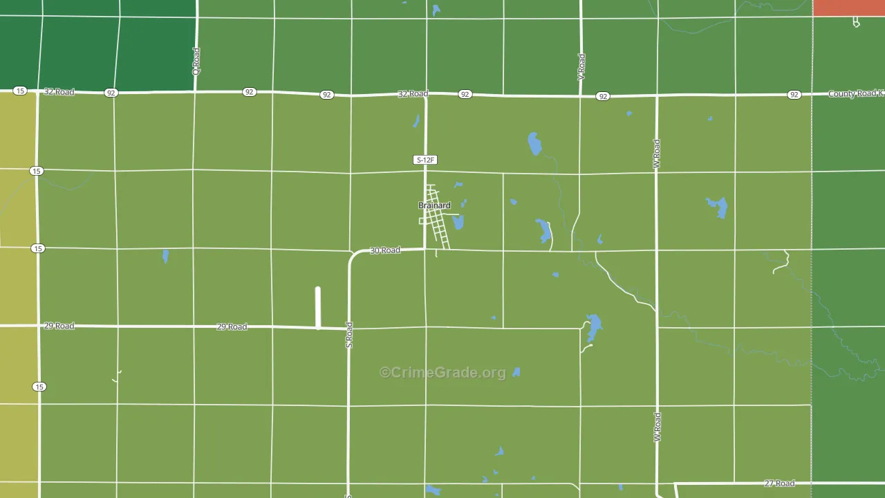 68626, NE Map of Vehicle Theft Rates