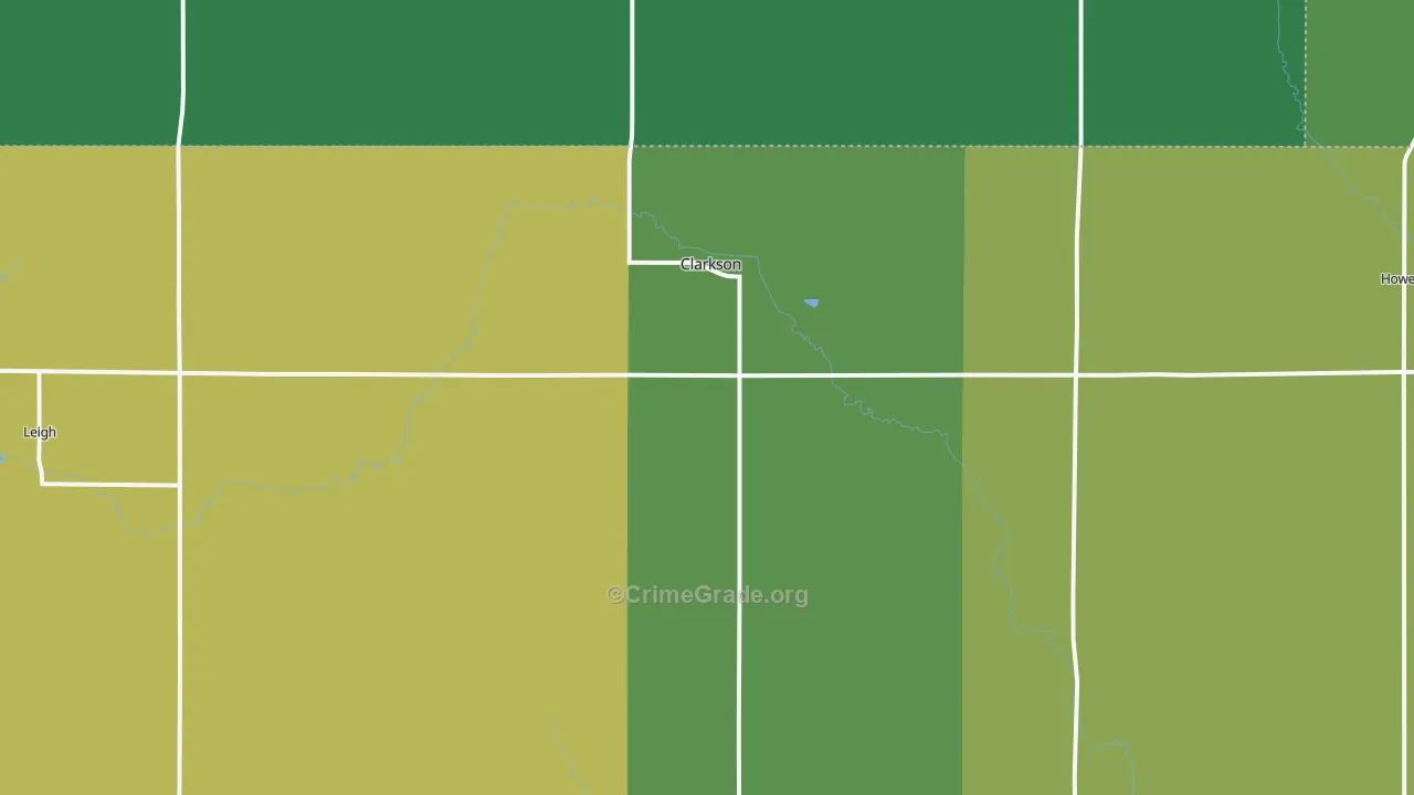 68629, NE Map of Vehicle Theft Rates