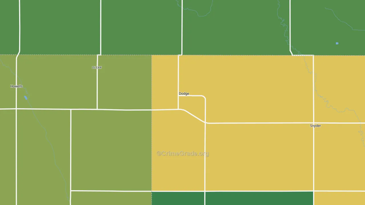 68633, NE Map of Vehicle Theft Rates