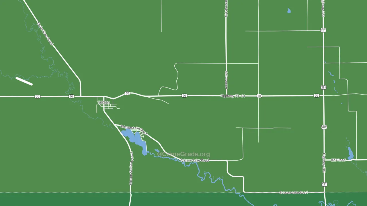 68637, NE Map of Vehicle Theft Rates
