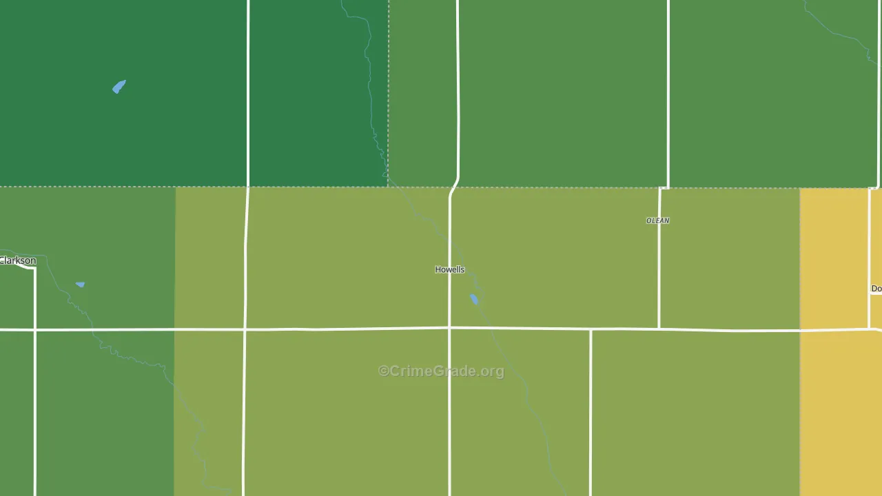 68641, NE Map of Vehicle Theft Rates