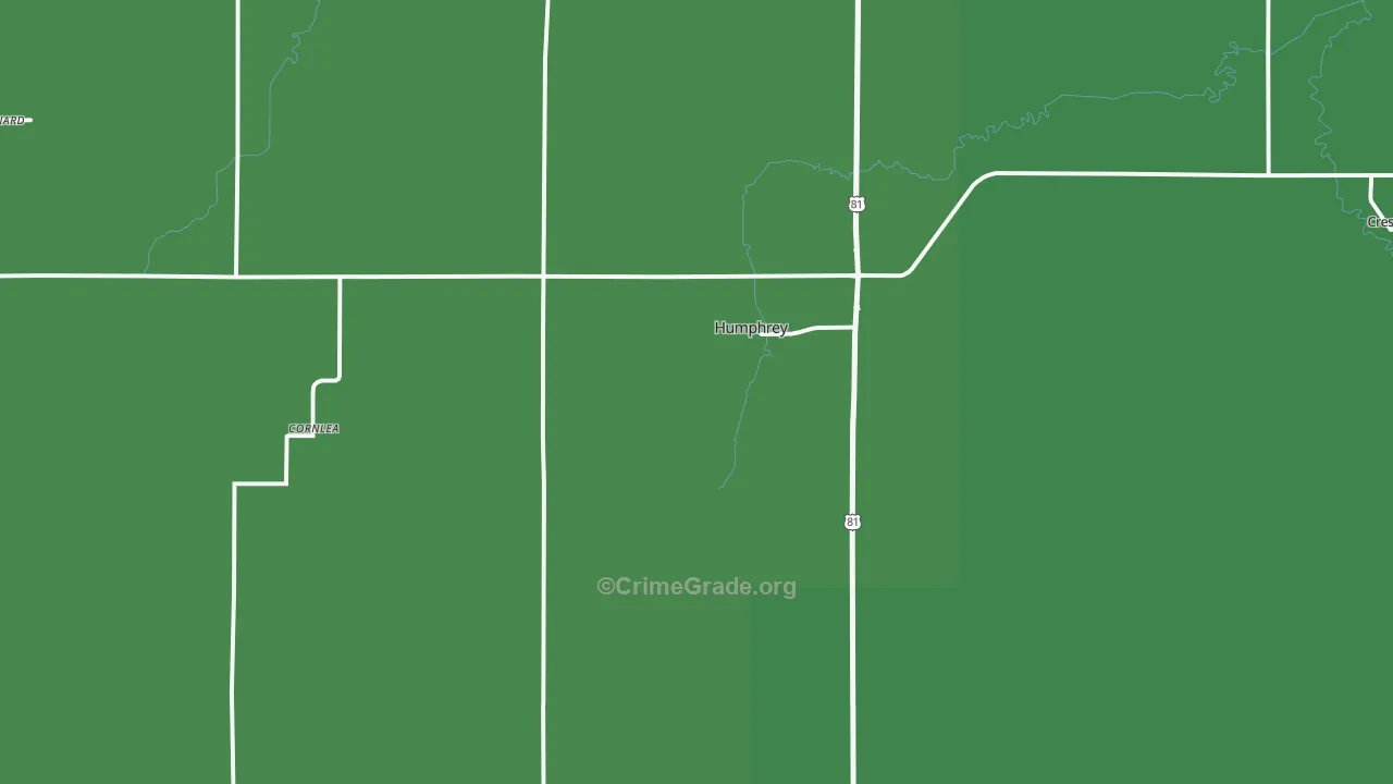 68642, NE Map of Vehicle Theft Rates