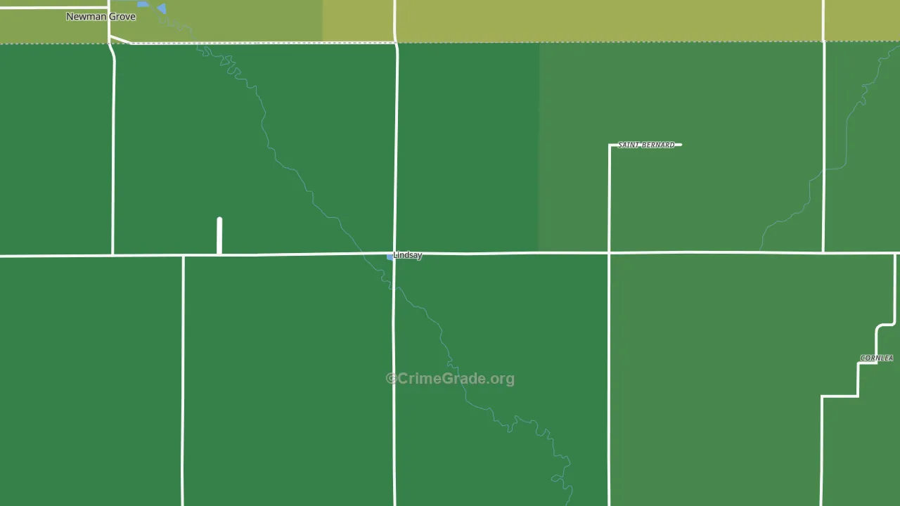 68644, NE Map of Vehicle Theft Rates