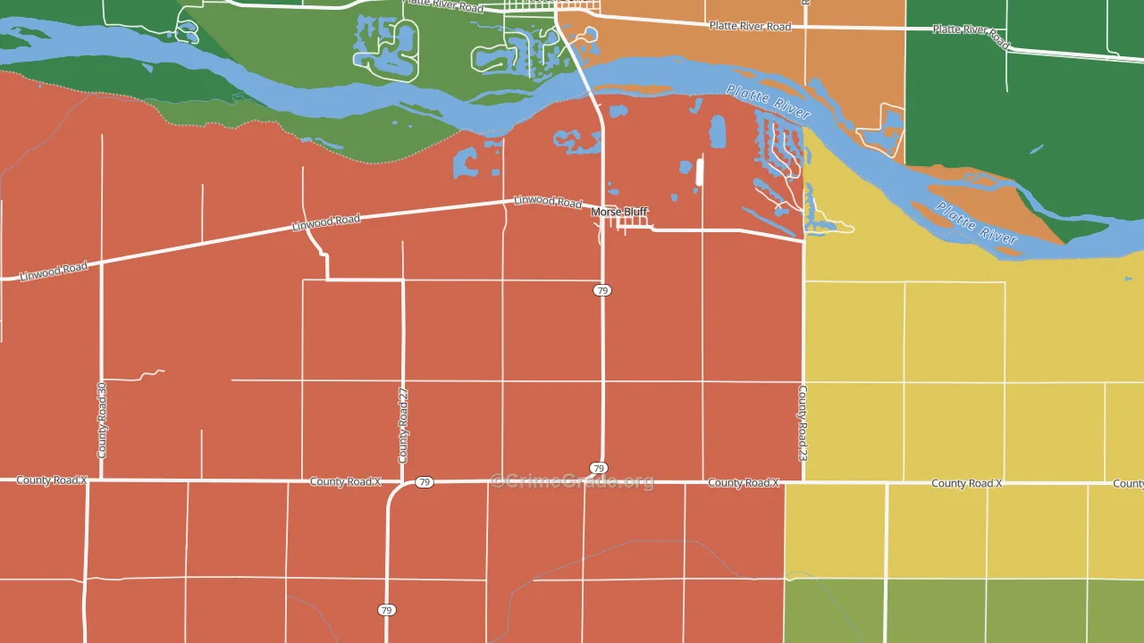 68648, NE Map of Vehicle Theft Rates