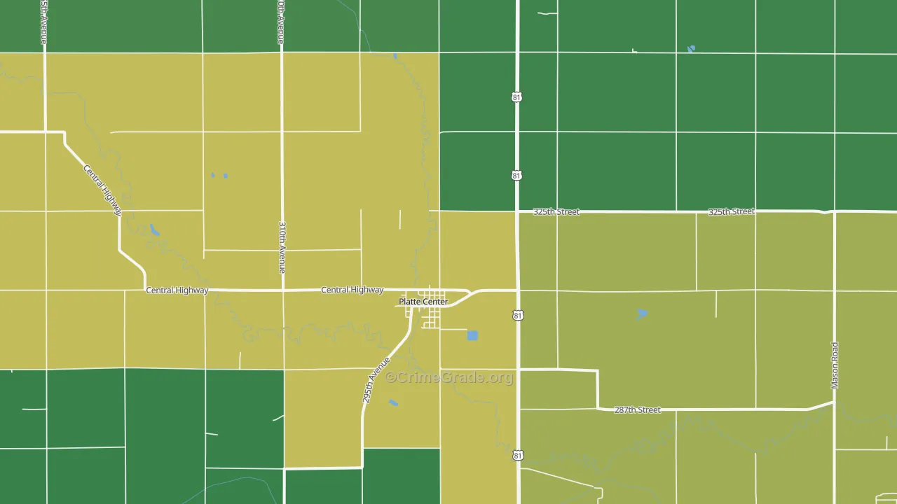 68653, NE Map of Vehicle Theft Rates