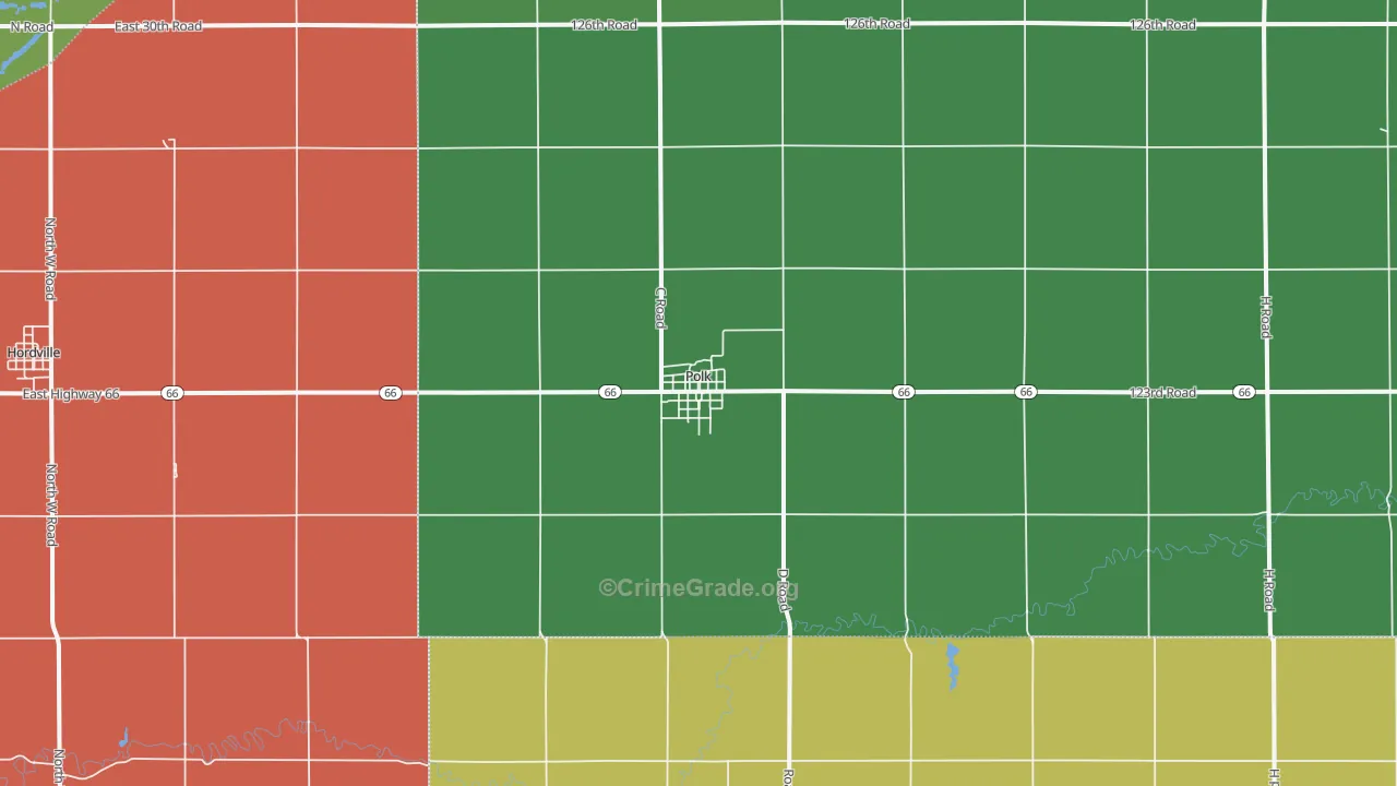 68654, NE Map of Vehicle Theft Rates