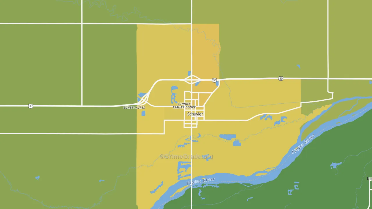 68661, NE Map of Vehicle Theft Rates