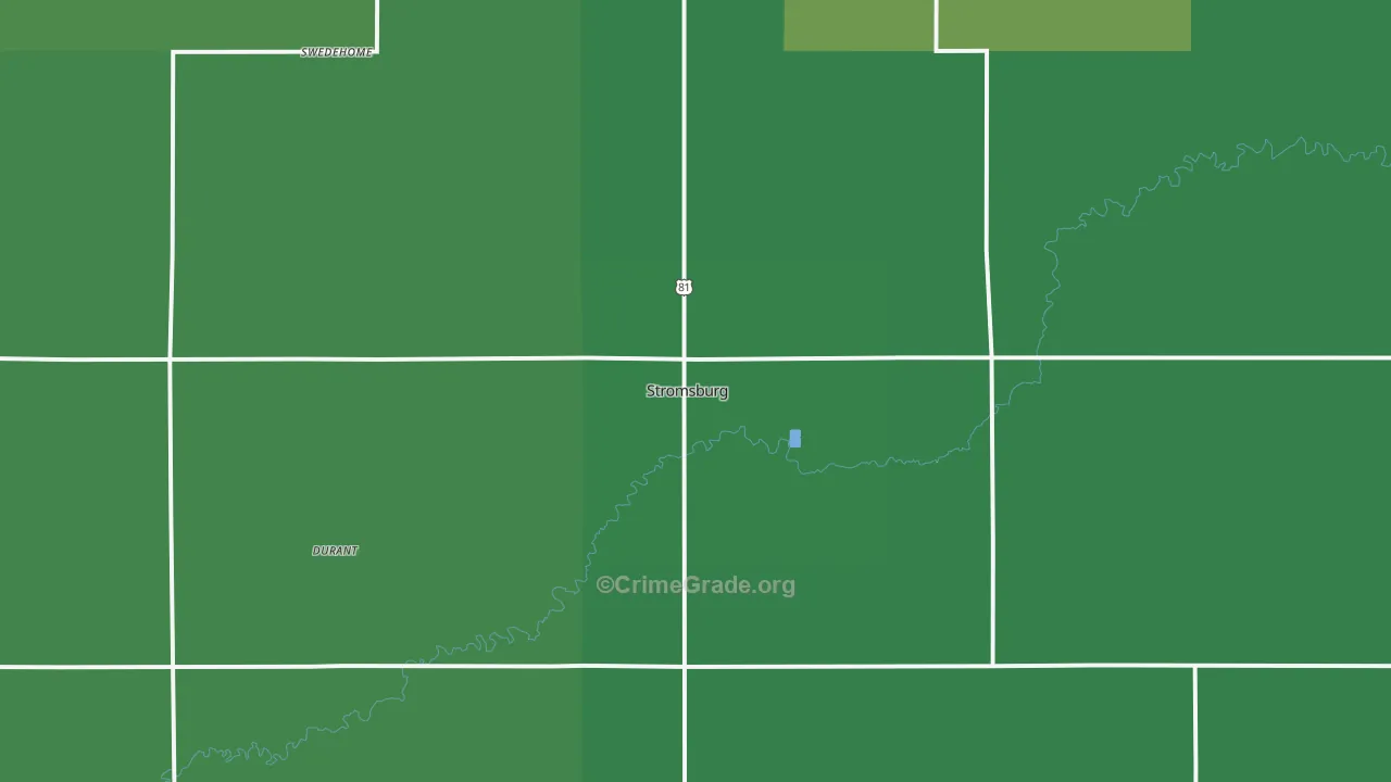 68666, NE Map of Vehicle Theft Rates