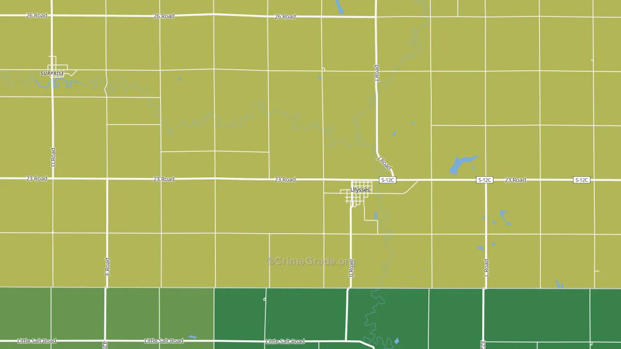 68669, NE Map of Vehicle Theft Rates