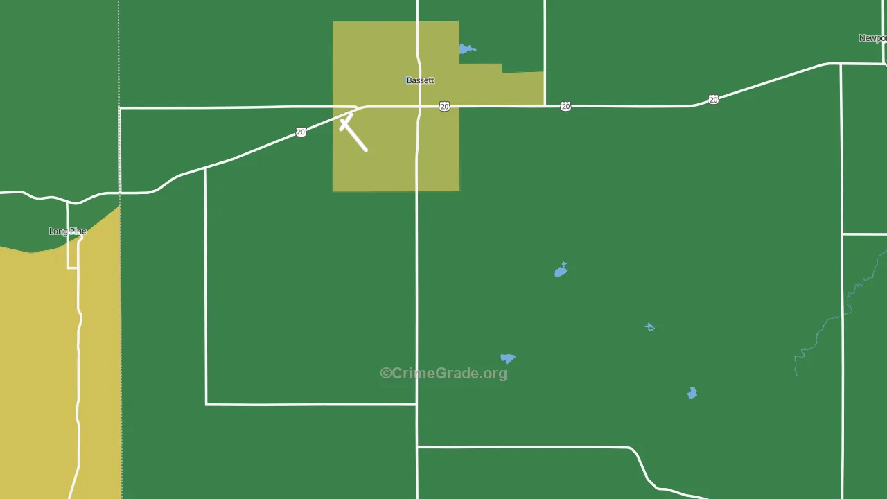 68714, NE Map of Vehicle Theft Rates