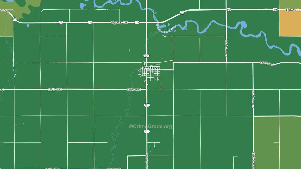 68715, NE Map of Vehicle Theft Rates