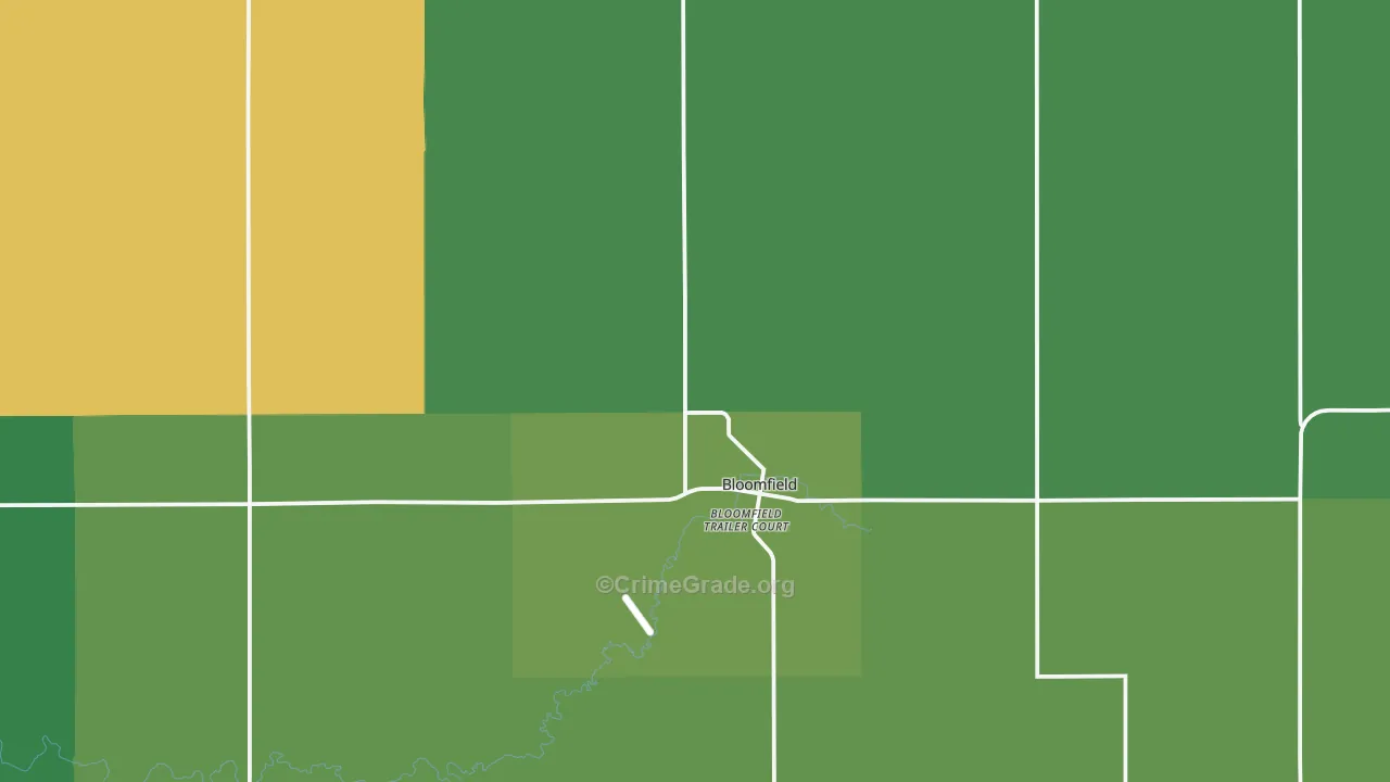 68718, NE Map of Vehicle Theft Rates