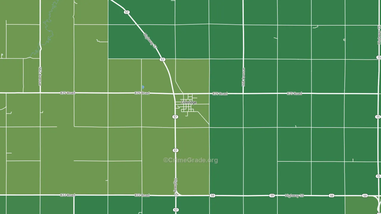 68727, NE Map of Vehicle Theft Rates