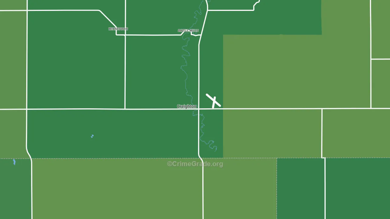 68729, NE Map of Vehicle Theft Rates