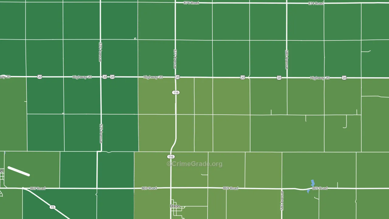 68732, NE Map of Vehicle Theft Rates