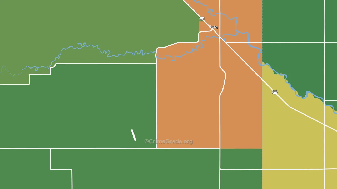 68735, NE Map of Vehicle Theft Rates