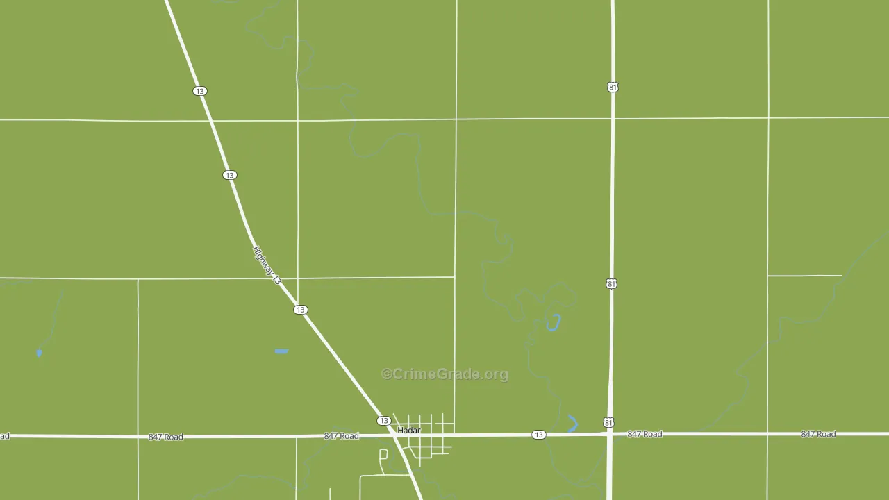 68738, NE Map of Vehicle Theft Rates