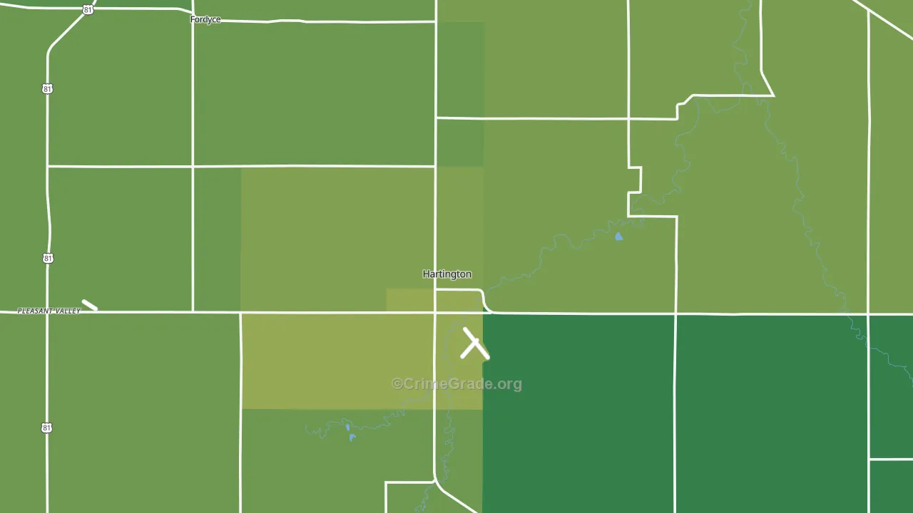 68739, NE Map of Vehicle Theft Rates