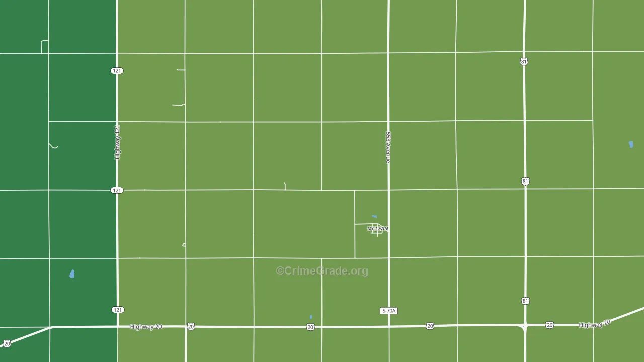 68747, NE Map of Vehicle Theft Rates