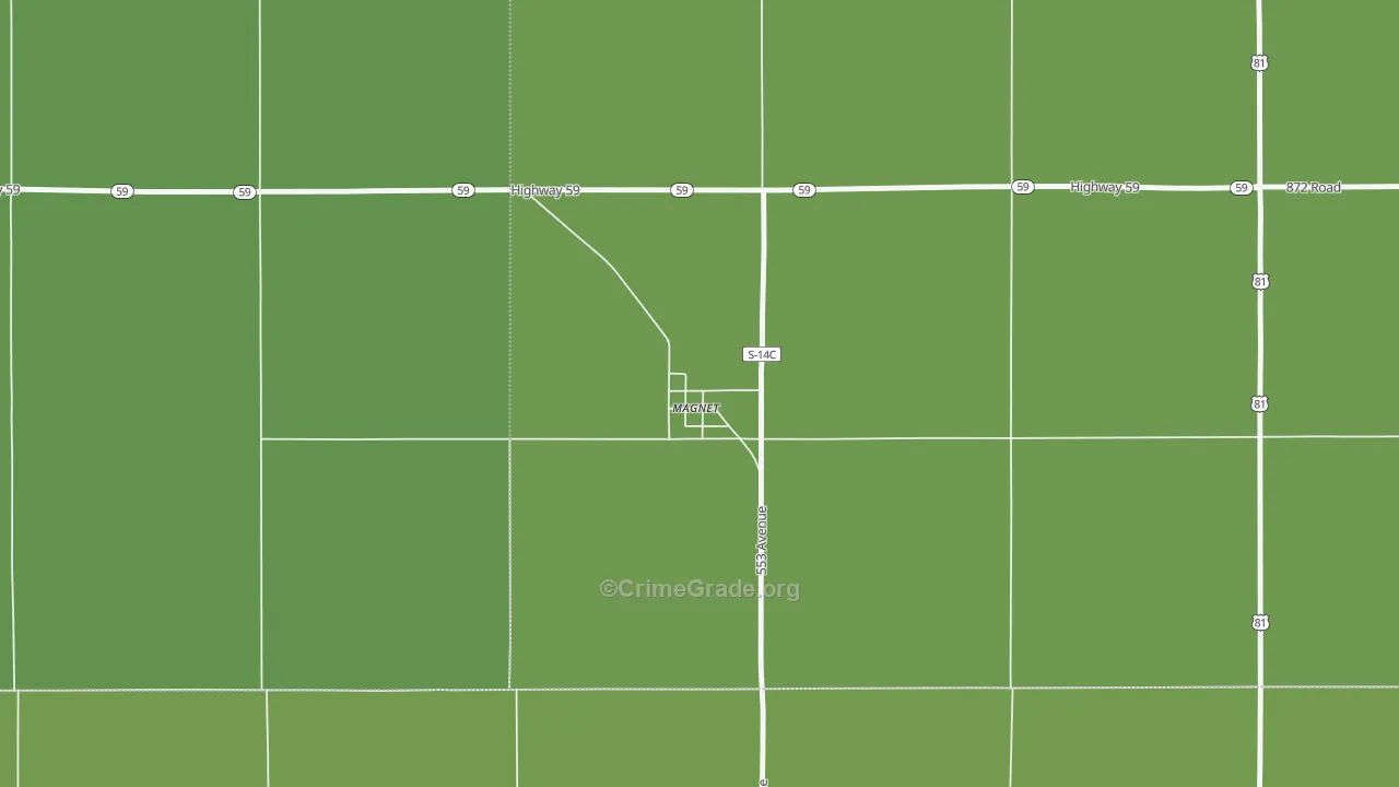 68749, NE Map of Vehicle Theft Rates