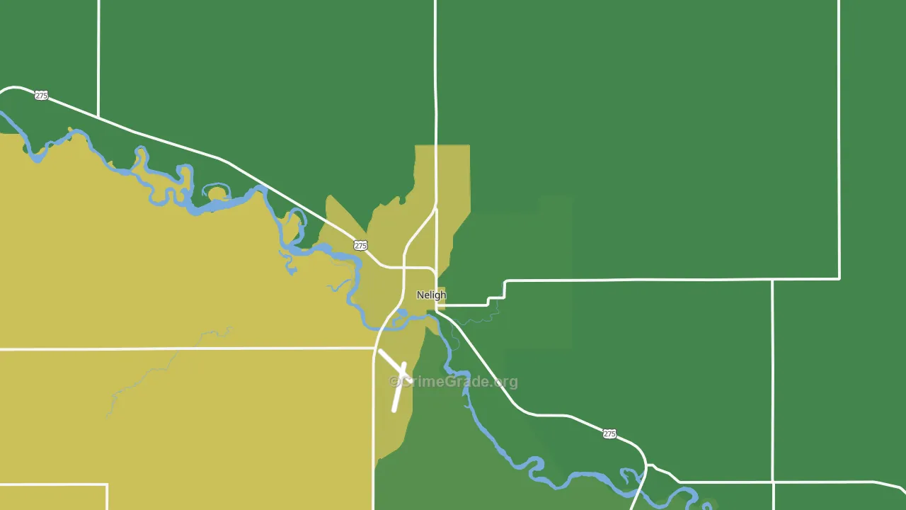 68756, NE Map of Vehicle Theft Rates