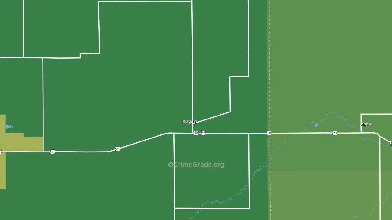 68759, NE Map of Vehicle Theft Rates