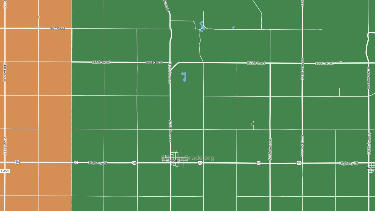 68764, NE Map of Vehicle Theft Rates