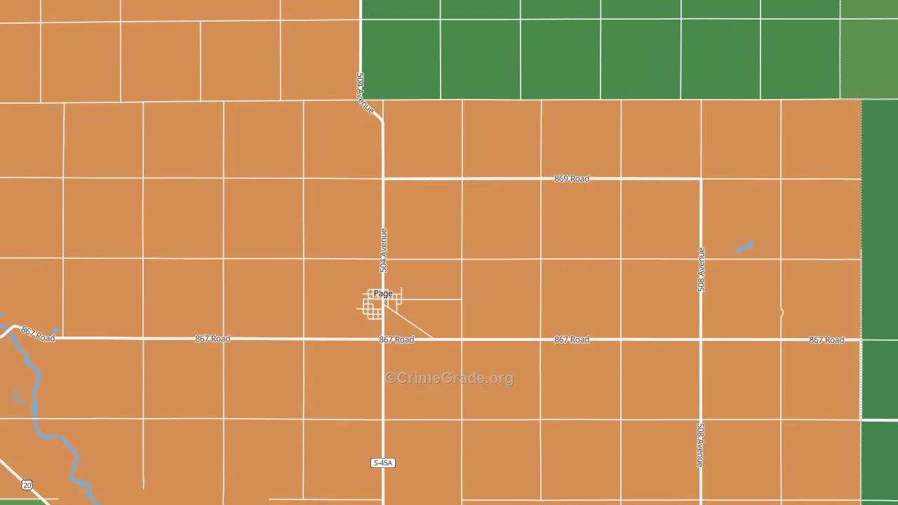 68766, NE Map of Vehicle Theft Rates